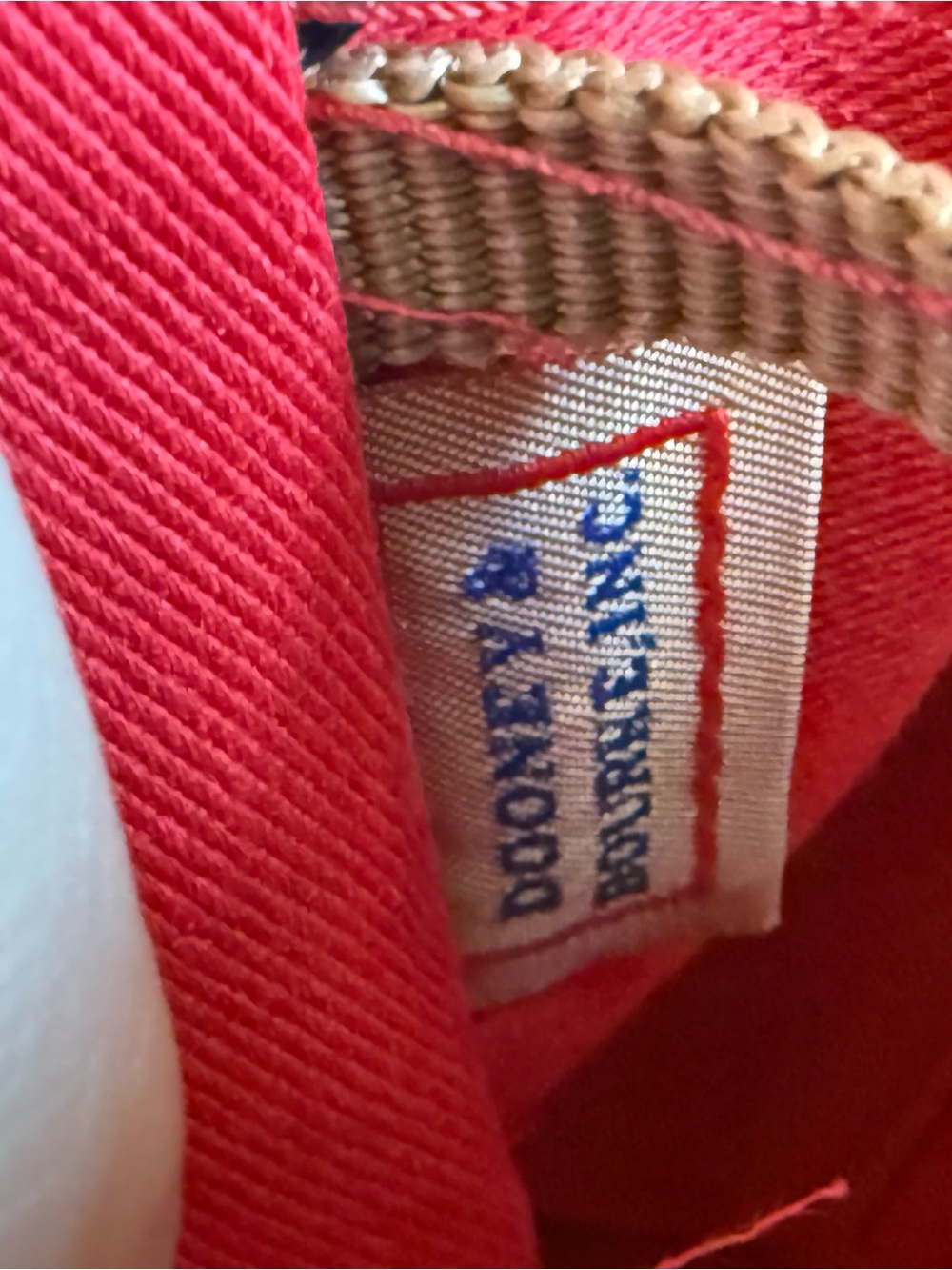 Like New Vintage Dooney &Bourke “Catalina” Striped Satchel with Navy Trim - Picture 15 of 15